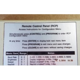 REMOTE CONTROL PANEL RCP LAB-1239