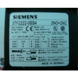 SIEMENS CONTACTOR 3TF2222-0BB4