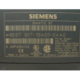 SIEMENS SIMATIC POWER SUPPLY S7 6ES7-307-1BA00-0AA0