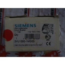 SIEMENS 3VU1-300-1MG00 STARTER MOTOR PROTECTOR 1-1.6AMP 3POLE