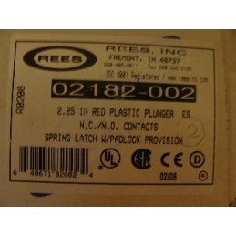 REES RED PLASTIC PLUGER 02182-002