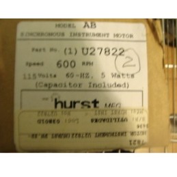 HURST 6000 RPM, 115 V 60 HZ, 5W, Model AB, Motor