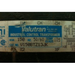 VALUTRAN CONTROL TRANSFORMER V150BTZ13JK 