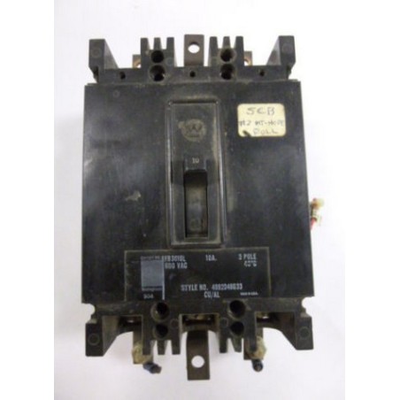 WESTINGHOUSE FB3010 CIRCUIT BREAKER 10AMP 3POLE 600VAC