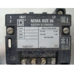 SQUARE D NEMA SIZE 00 8536 SA011