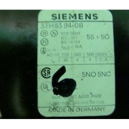 Siemens 3TH8394-0B Relay: 4NO/4NC Contacts, 24VDC Coil Voltage