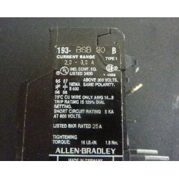 Allen-Bradley 193-BSB30 Bimetallic Overload Relay 2.0 – 3.0 A