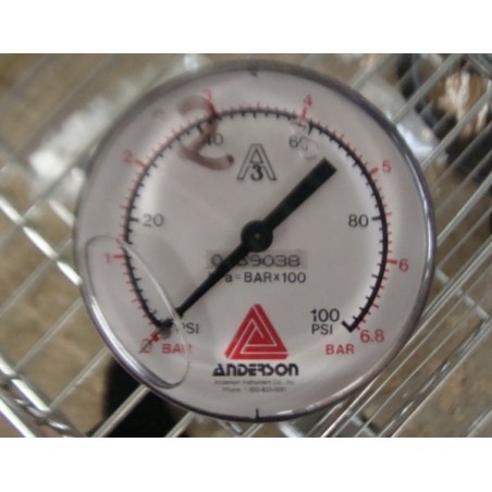 ANDERSON GAUGE 0-6.8 BAR / 0-100PSI