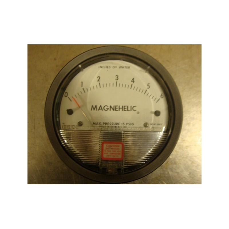 MAGNEHELIC GAUGE INCHES OF WATER MAX PRESSURE 15 PSIG 