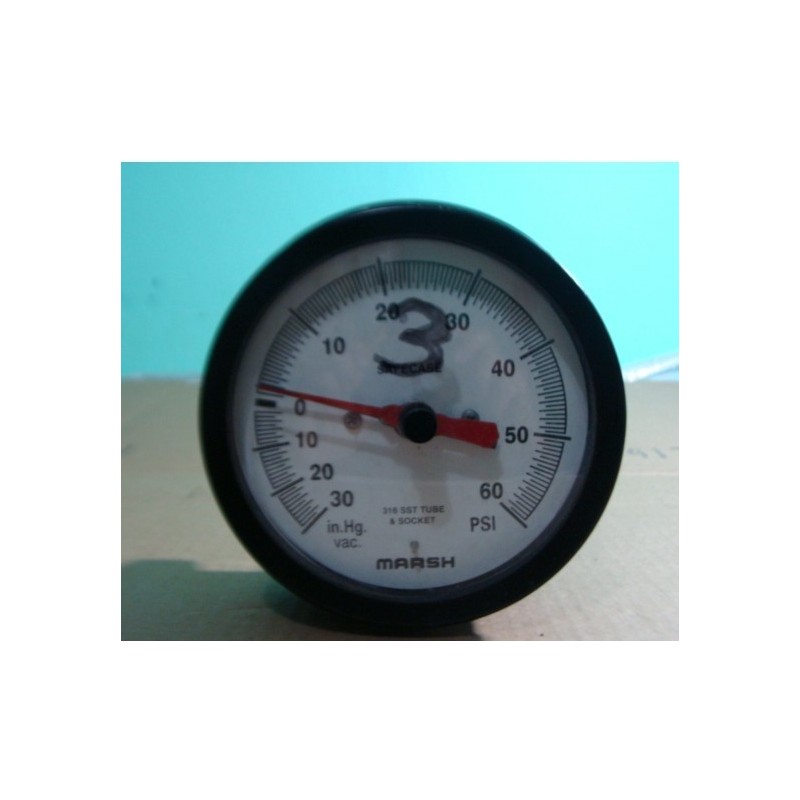 MARSH GAUGE  0/30 VAC - 0-60PSI