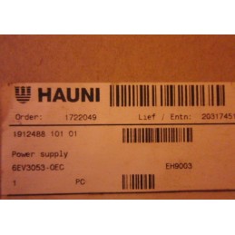 HAUNI POWER SUPLY 6EV3053 OEC