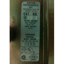 DWYER PRESSURE SWITCH 19101