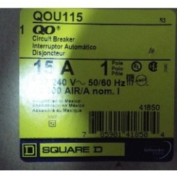 SQUARE D CIRCUIT BREAKER QOU115 15A