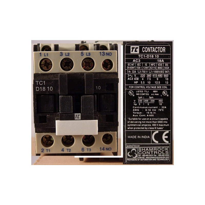 TC CONTACTOR TC1-D18 10