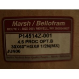 MARSH P1454Z-001 GAUGE 30-0-60 PSI