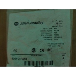 Allen-Bradley 800FD-P4N3 22.5 mm Red LED Pilot Light – 24V AC/DC