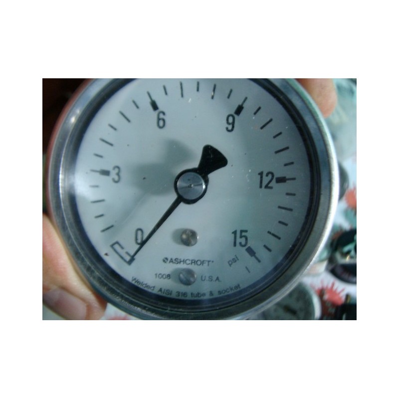 ASHCROFT 1008 PRESSURE GAUGE 0-15PSI