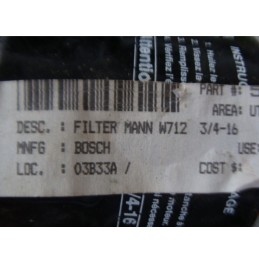 BOSCH FILTER MANN W712 FILTER OIL