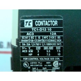 Shamrock TC1-D12-10 Contactor