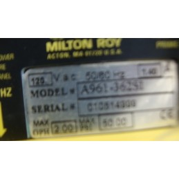 LMI MILTON ROY A961-362SI METERING PUMP 