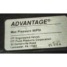 ITT ADVANTAGE 2210 CF3M - XVC 3 47 MAX PRESSURE 90PSI