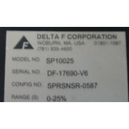 DELTA F CORPORATION SP10025