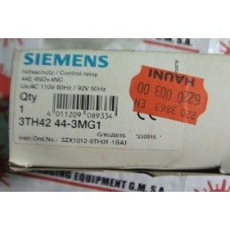 Siemens 3TH42 62-3MG1 Control Relay: 3 NO Contacts, 24VDC Coil Voltag