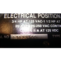 FISHER CONTROLS ELECTRICAL POSITION SWITCH USG TYPE 304