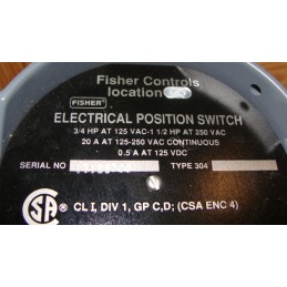 FISHER CONTROLS ELECTRICAL POSITION SWITCH USG TYPE 304