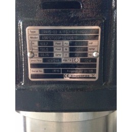 GRUNDFOS VERTICAL PUMP TYPE CRN15-02 A-FGJ-G-E-HQQE 5HP