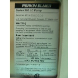 PERKIN ELMER SERIES 200LC PUMP