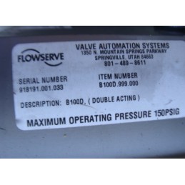 FLOWSERVE B100D.999.000 / 918191.001.033