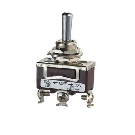 TOGGLE ON-OFF-ON 15A-250VAC