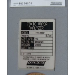 Foxboro TVA1000 Portable Toxic Vapor Analyzer