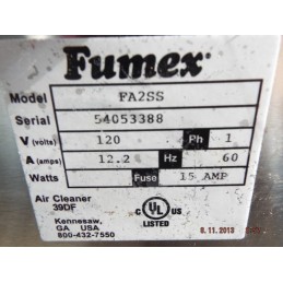 FUMEX FA2SS FUME EXTRACTOR 