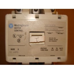 WESTINGHOUSE A201K3CA CONTACTOR 90AMP 3POLE 120VAC NEMA3