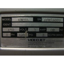 VIDEOJET EXCEL SERIES 10 88H16003