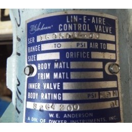  W.E ANDERSON LIN-E-AIRE CONTROL VALVE 169504-00