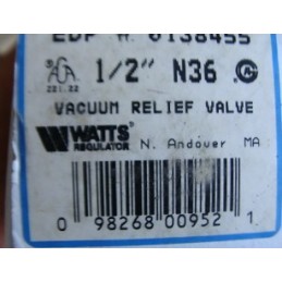 WATTS REGULATOR VACUUM RELIEF VALVE 5370-631-803