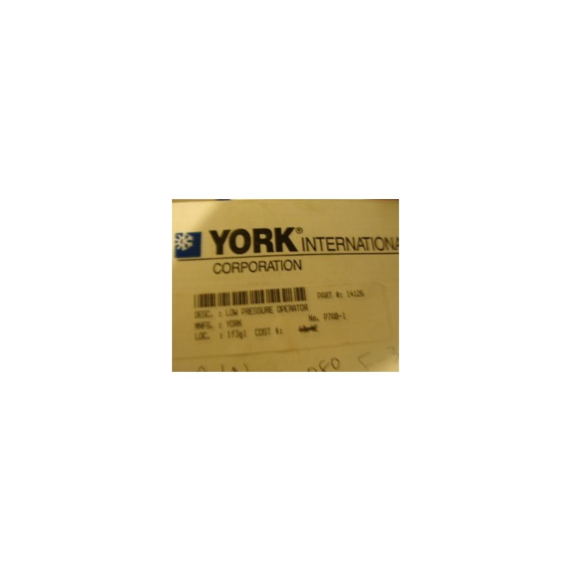YORK LOW PRESSURE OPERATOR P7AB-1