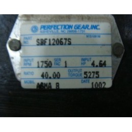 PERFECTION GEAR RATIO 40 RPM1750 SBF120675