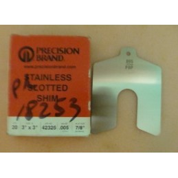 PRECISION BRAND STAINLESS 3" x 3" SLOTTED SHIM 7/8" 42325