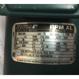 RELIANCE ELECTRIC MOTOR RPM XL