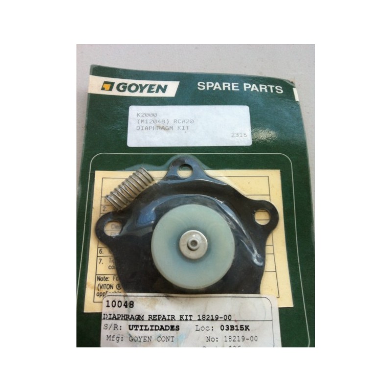 GOYEN DIAPHRAGM KIT 18219-00