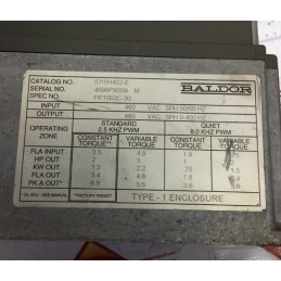 BALDOR DANGER HIGH VOLTAGE  ENCLOSURE