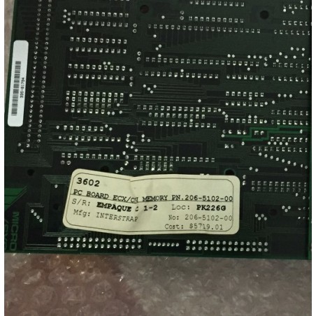 PC BOARD ECX/N   MEMORY 206-5102-00