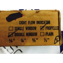 SIGHT FLOW INDICATOR DOUBLE WINDOW AND PROPELLER 3/4"