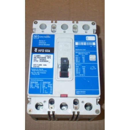 CUTLER HAMMER HFD3015 CIRC BREAKER