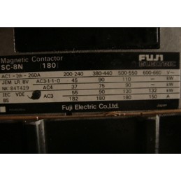 FUJI ELECTRIC MAGNETIC CONTACTOR SC-8N