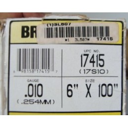 PRECISION BRAND 17415 SHIM STOCK ROLL BRASS 6X100IN. .010GAUGE